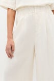 Linen Gathered Palazzo Pant  Buttercream  hi-res