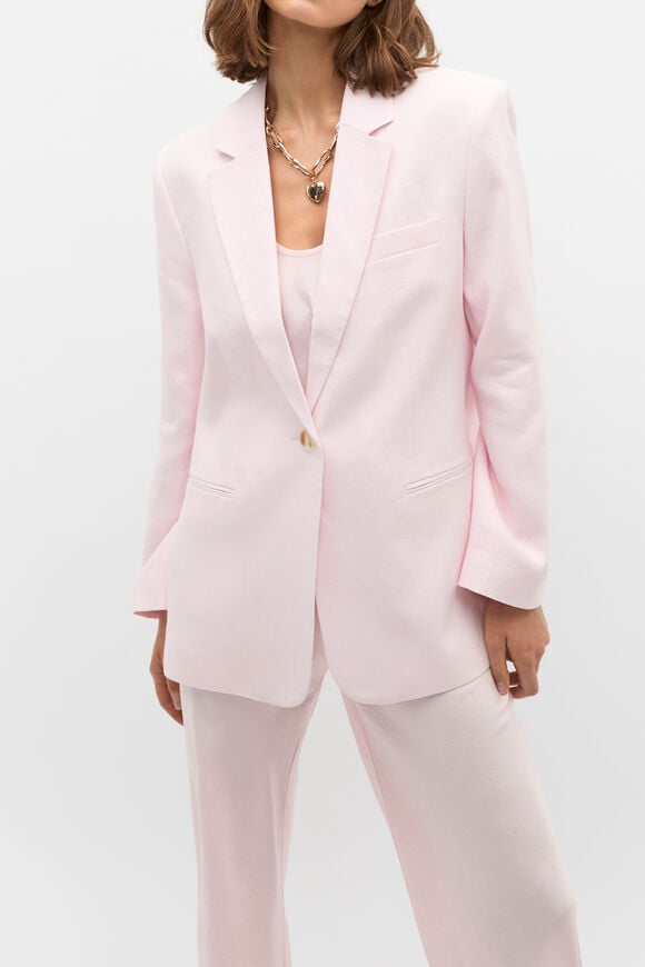 Tailored Linen Back Detail Blazer  Primrose  hi-res