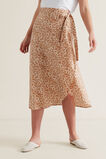 Wrap Animal Print Skirt    hi-res