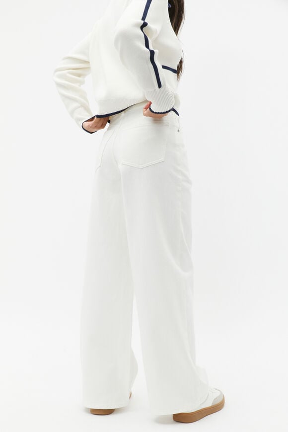 Essential Wide Leg Jean  Light Cream  hi-res