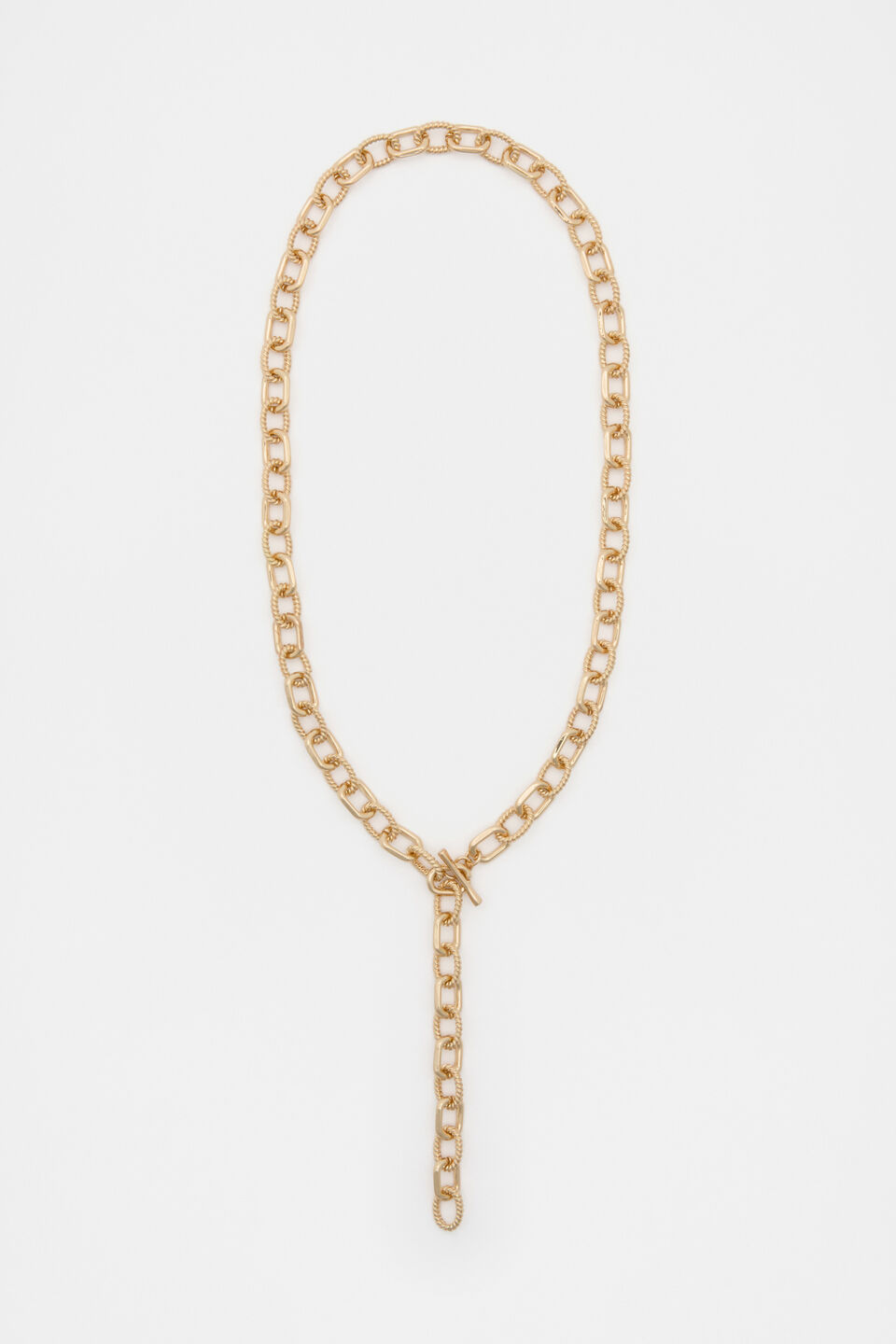 Textured Chain Necklace  Gold