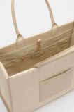 Structured Woven Tote  Iced Latte  hi-res