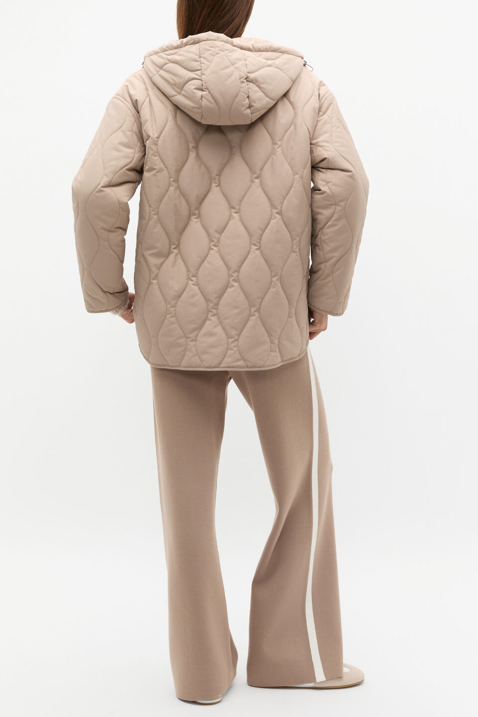 Boxy Quilted Jacket  Cookie