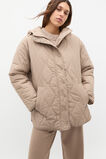 Boxy Quilted Jacket  Cookie  hi-res