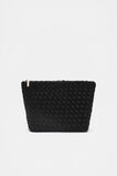 Woven Textured Pouch  Black  hi-res