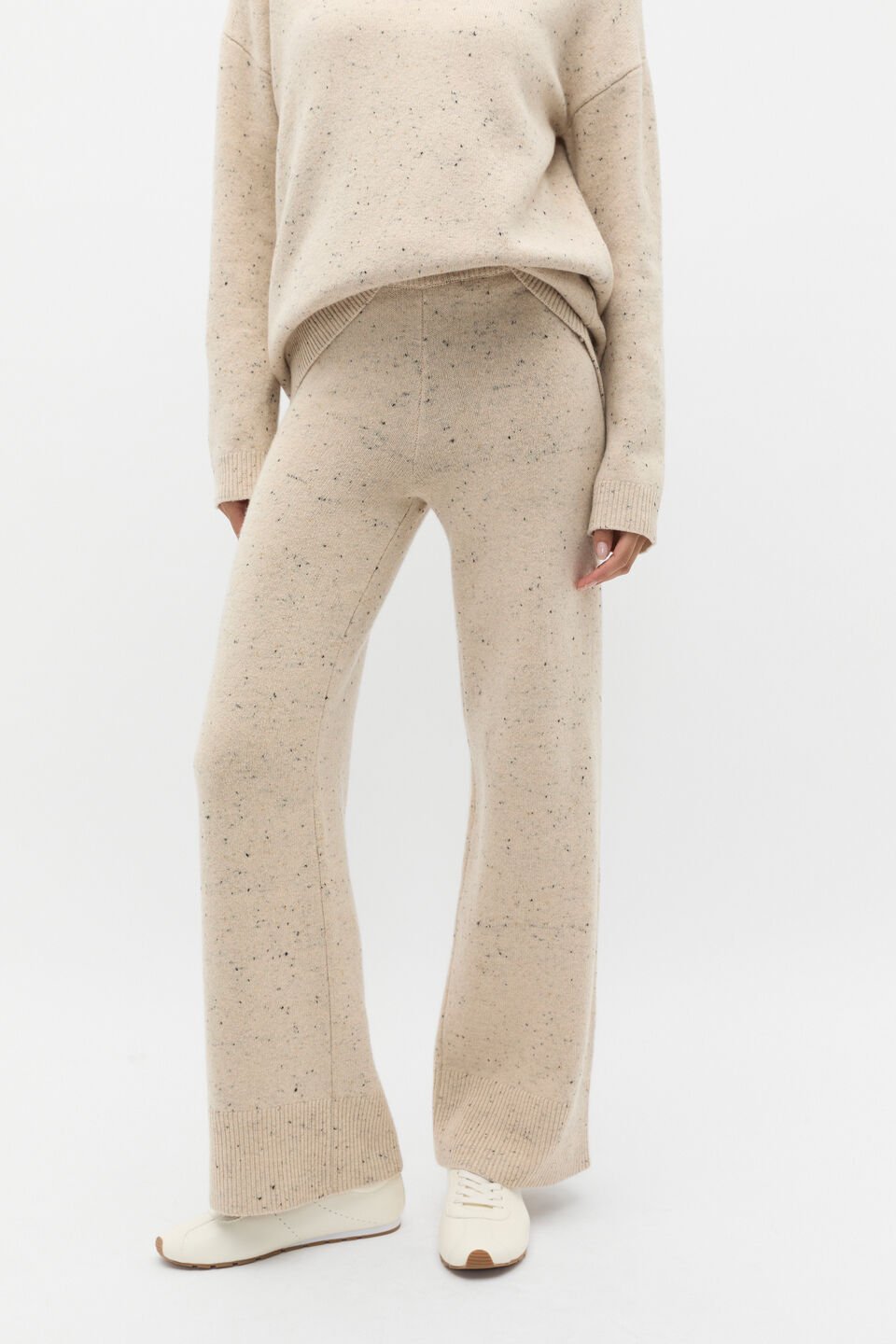 Fleck Knit Pant  Latte Fleck