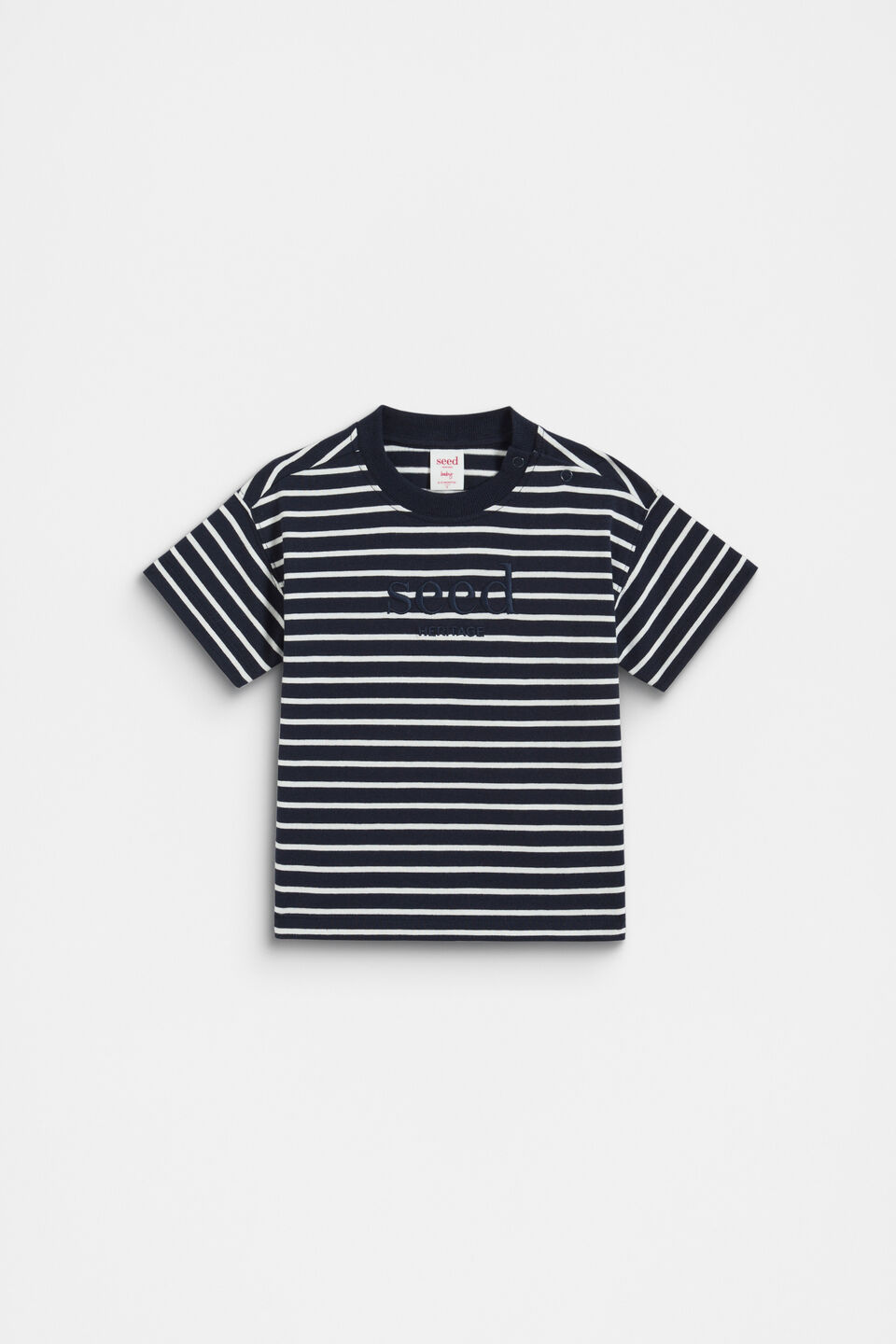 Core Stripe Logo Tee  Midnight Blue