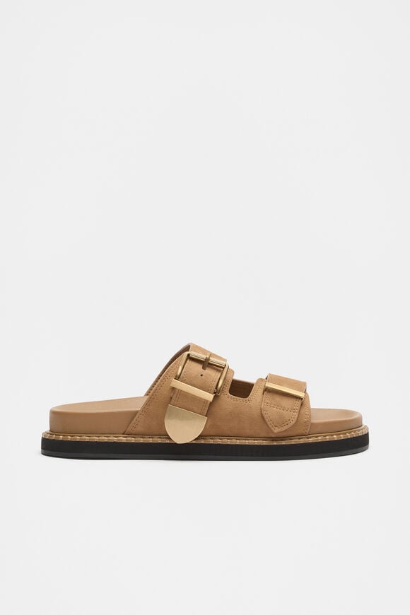 Sasha Trim Slide  Toffee Suede  hi-res