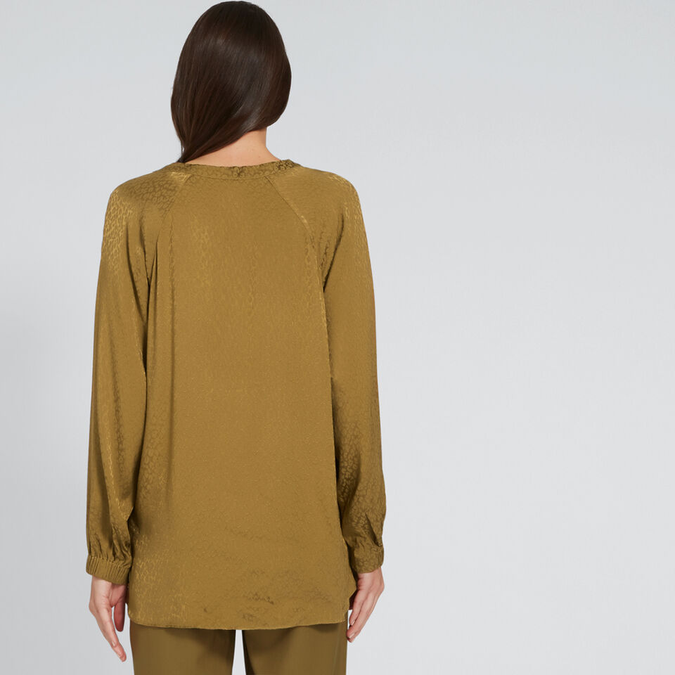 Animal Jacquard Blouse  