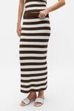 Boucle Stripe Knit Skirt  Dark Praline Stripe  hi-res