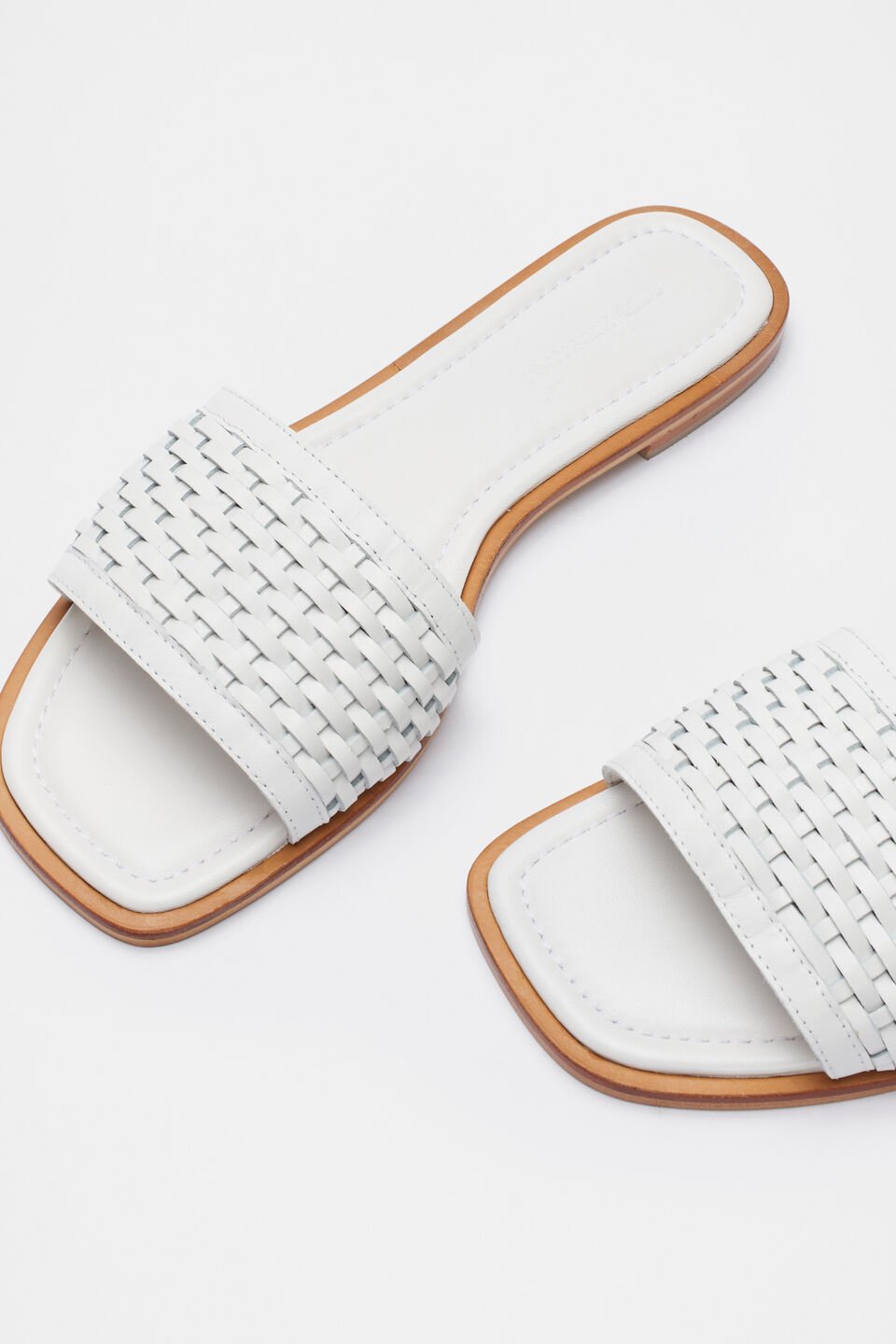 Holly Woven Slide  White