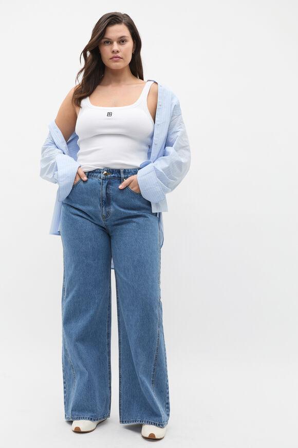 Core Heritage Rib Tank  Whisper White  hi-res