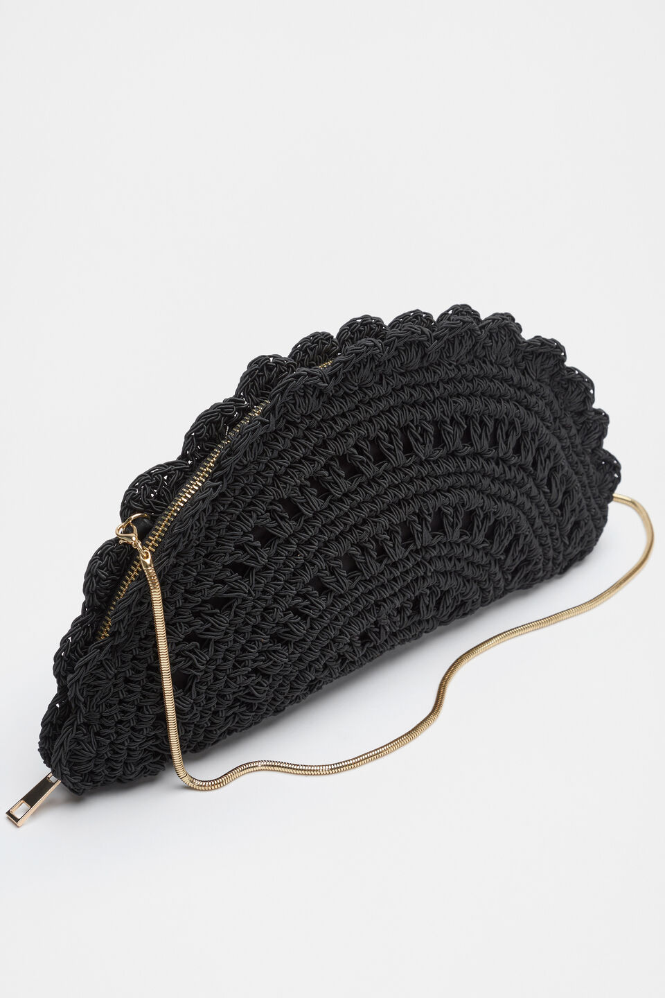 Crochet Lace Clutch  Black
