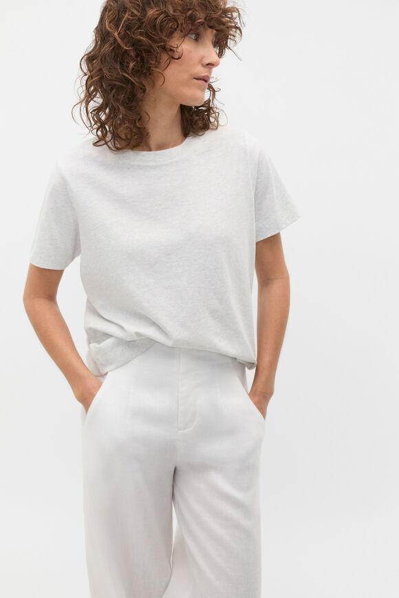 Core Neat Tee  Light Grey Marle  hi-res