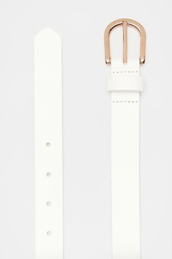 Rory Leather Belt  White  hi-res
