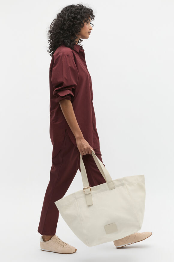 Longline Poplin Shirt  Merlot  hi-res