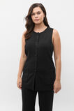 Longline Boat Neck Knit Vest  Black  hi-res