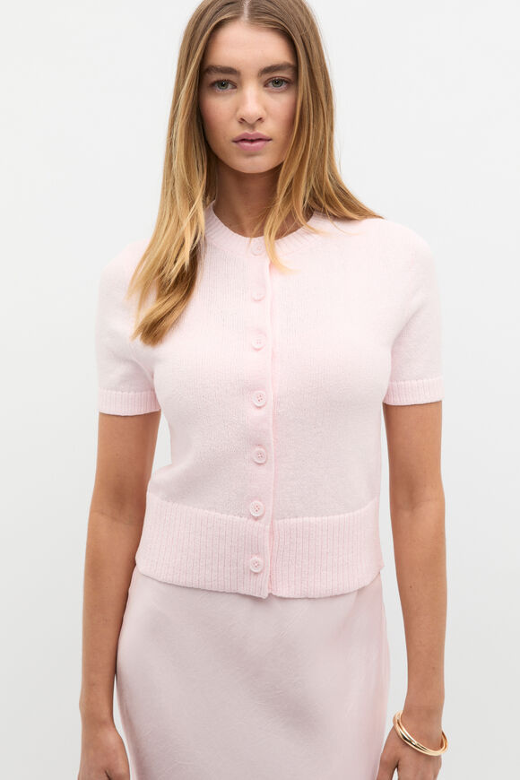 Textured Cotton Blend Cardigan  Primrose  hi-res