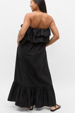 Voile Strapless Ruffle Maxi Dress  Black  hi-res