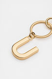 Gold Initials Keyring  U  hi-res