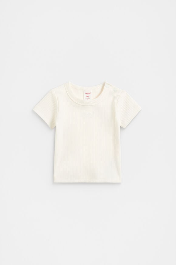 Core Logo Rib Tee  Canvas  hi-res