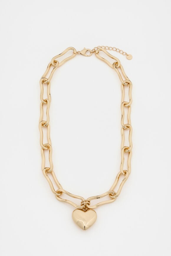 Heart Necklace  Gold  hi-res