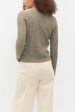Self Stripe Textured Top  Olive Leaf Stripe  hi-res