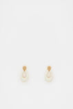 Enamel Small Drop Earring  Coconut Cream  hi-res