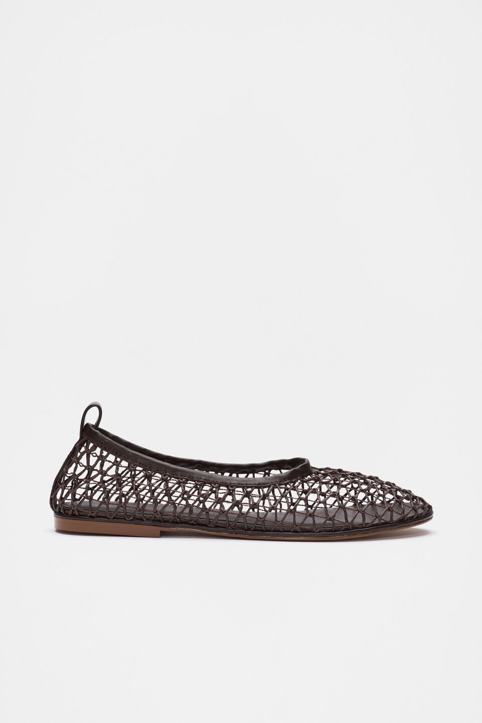 Parker Open Weave Ballet Flat  Chocolate