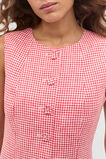 Gingham Linen Mini Dress  Electric Crimson Gingham  hi-res