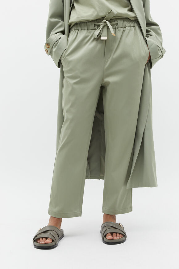 Tapered Leg Tie Pant  Pale Olive  hi-res