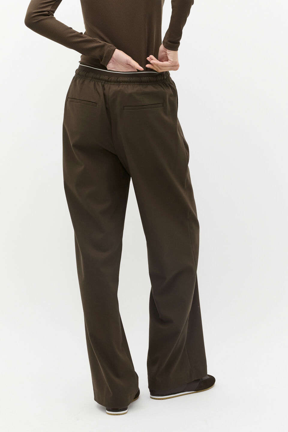 Double Waist Pant  Dark Espresso