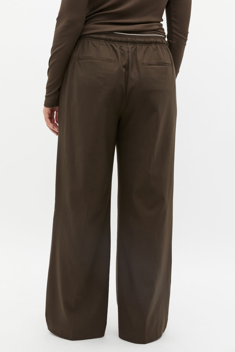 Double Waist Pant  Dark Espresso