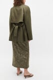 Linen Crop Trench Coat  Olive Leaf  hi-res