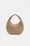 Leather Hobo Shoulder Bag  Iced Latte  hi-res