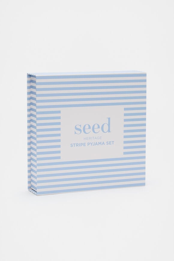 Stripe Pointelle Pyjama  Ocean  hi-res