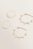 Double Pearl Hoop Pack    hi-res
