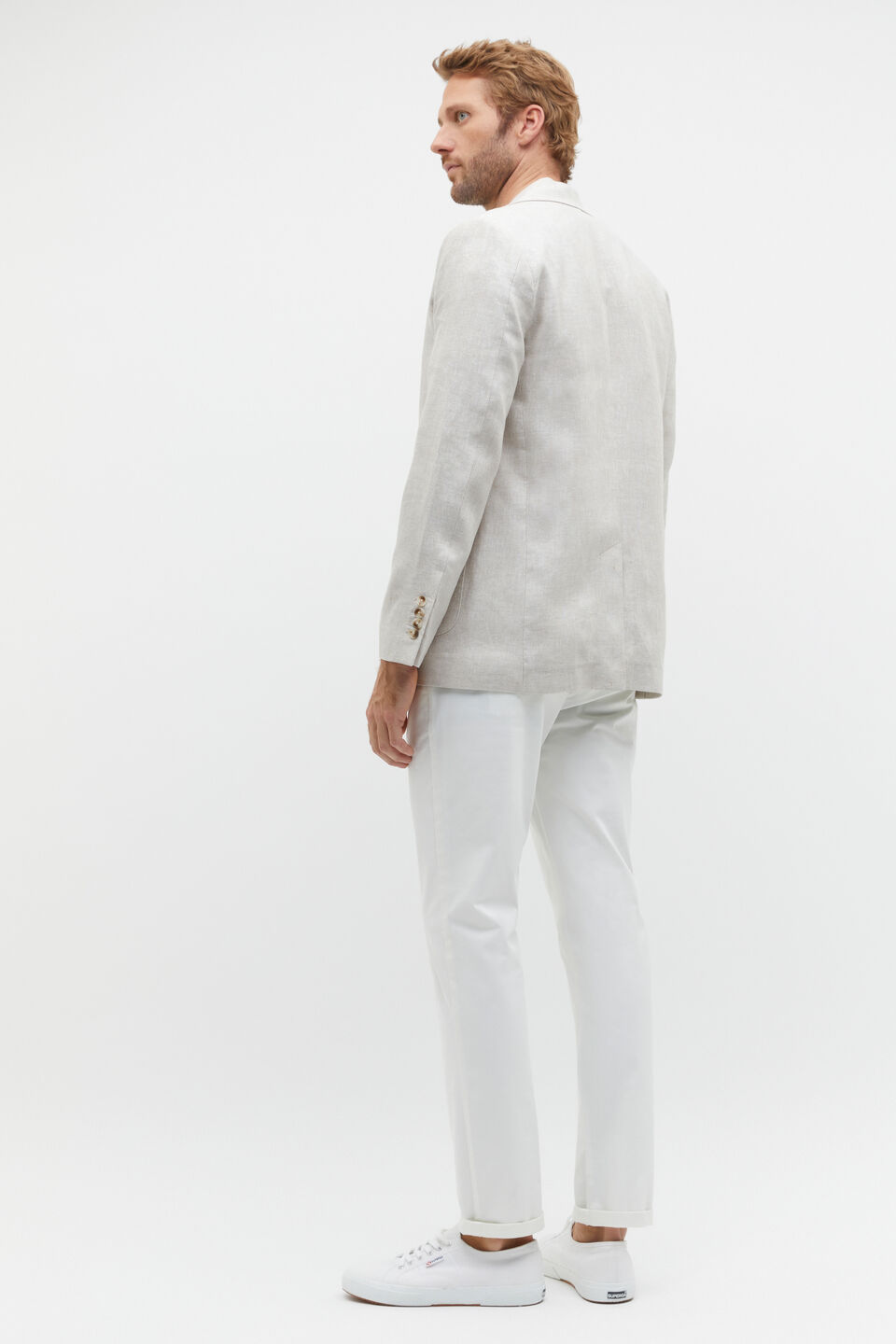 Linen Jacket  Chalk Crossdye