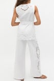 Cutwork Woven Belted Vest  Whisper White  hi-res