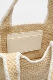 Square Raffia Tote  Cream  hi-res