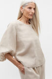 Core Linen Balloon Sleeve Top  Cool Sand  hi-res