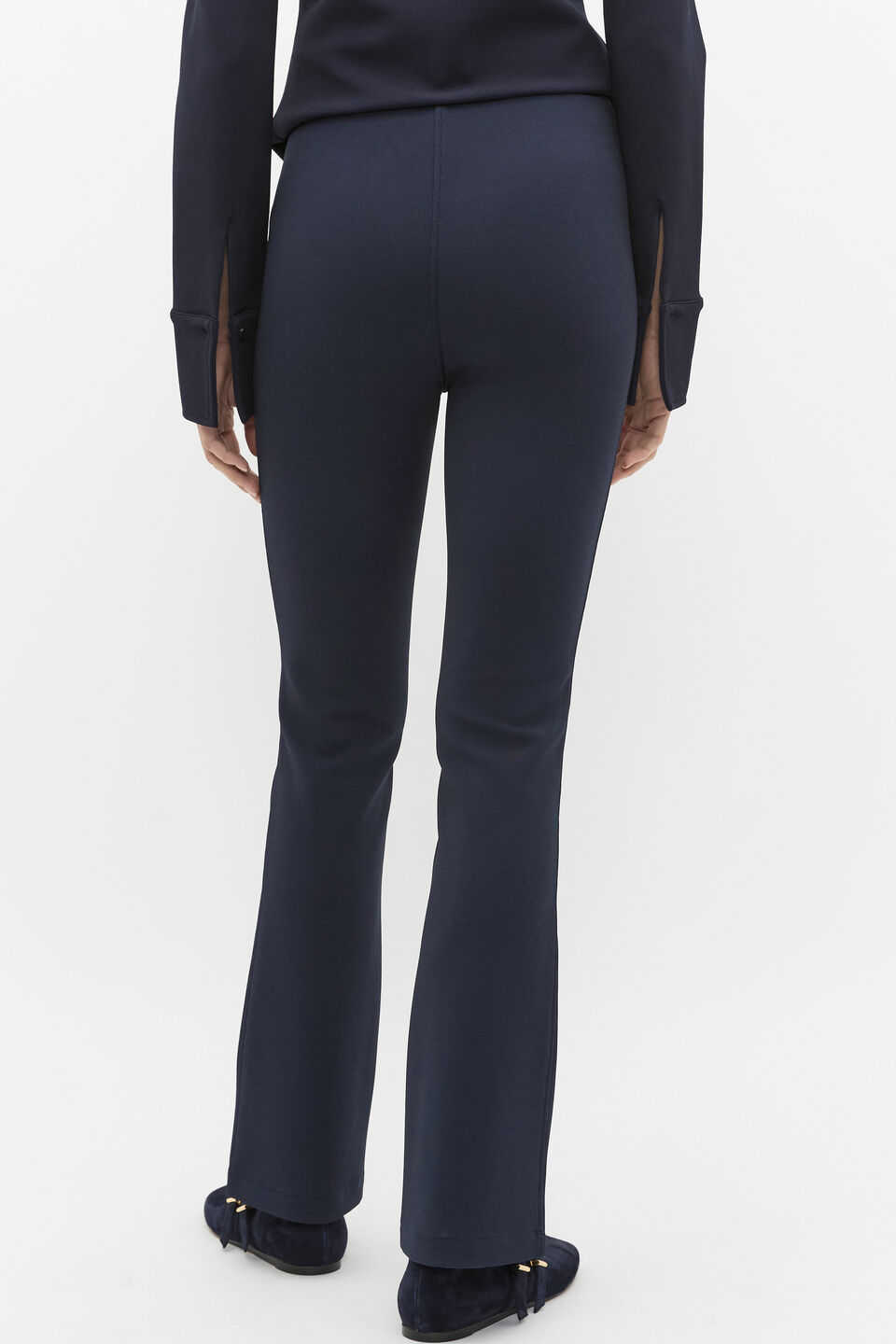 Compact Rib Kick Flare Pant  Twilight Blue