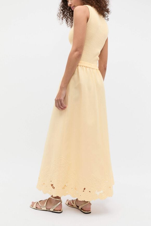 Cutwork Midi Skirt  Shortbread  hi-res