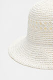 Woven Bucket Hat  White  hi-res