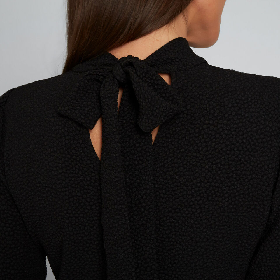 High Neck Jacquard Dress  