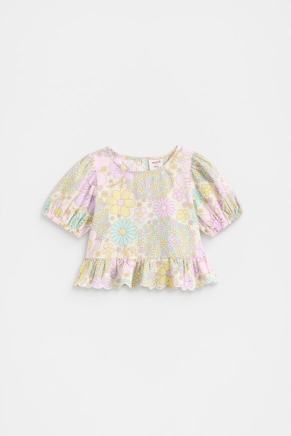 Floral Button Top  Vintage Cream  hi-res