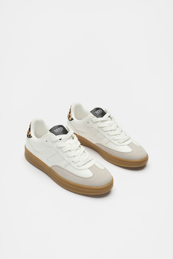 Classic Retro Trainer  White Ocelot  hi-res