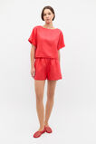 Linen Wave Scallop Short  Electric Crimson  hi-res
