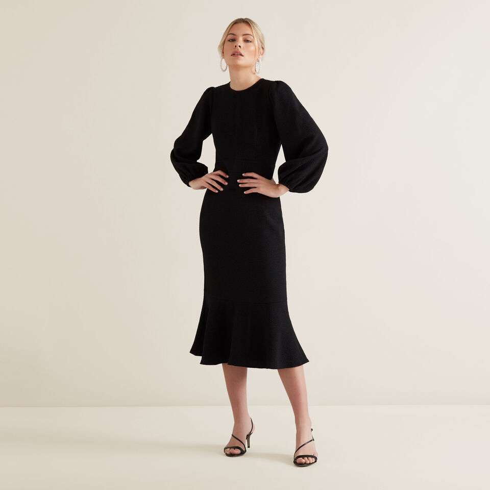 Full Sleeve Jacquard Dress  