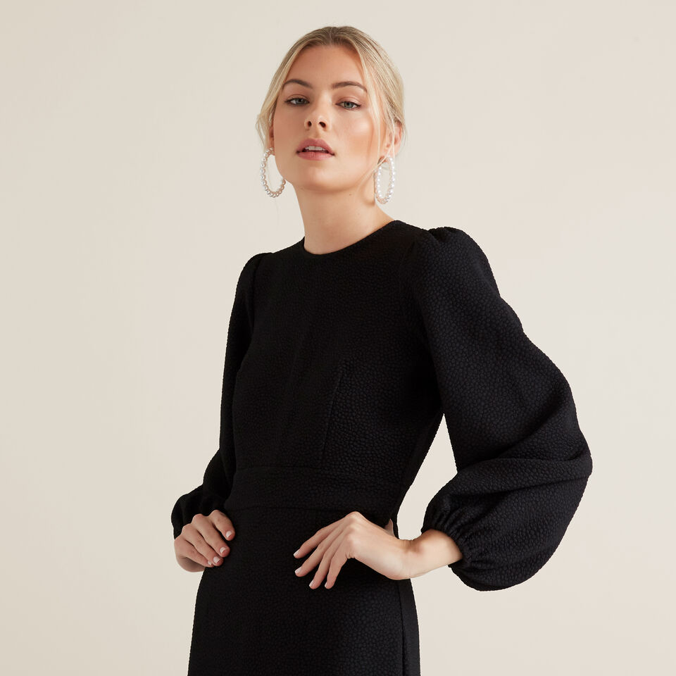 Full Sleeve Jacquard Dress  